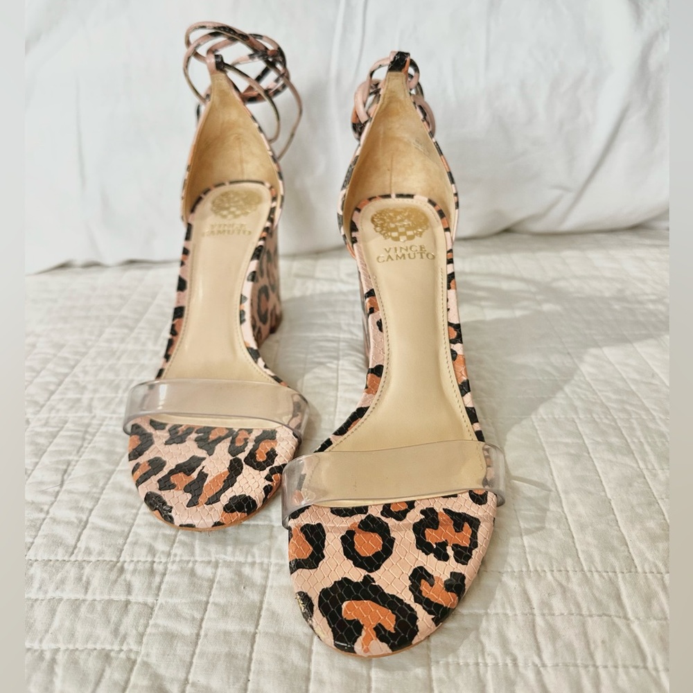 Vince Camuto Leopard Print Wedges